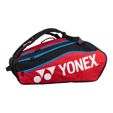 Yonex Racketbag Club Line (Schlägertasche, 3 Hauptfächer) 2024 rot/schwarz 12er